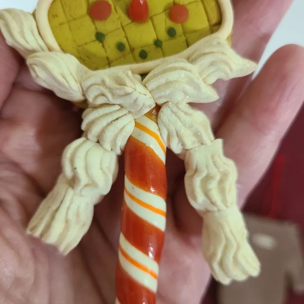 Vintage Mitten Gingerbread Cookie & Peppermint Stick Cookie Christmas Ornaments